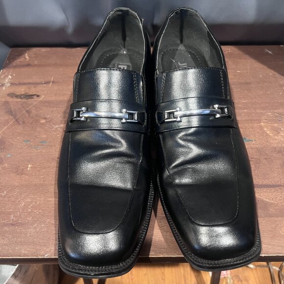 JF J. Ferrar Shadow Men's Dress Shoes Loafers Size 12 M Slip On Black - Picture 1 of 12